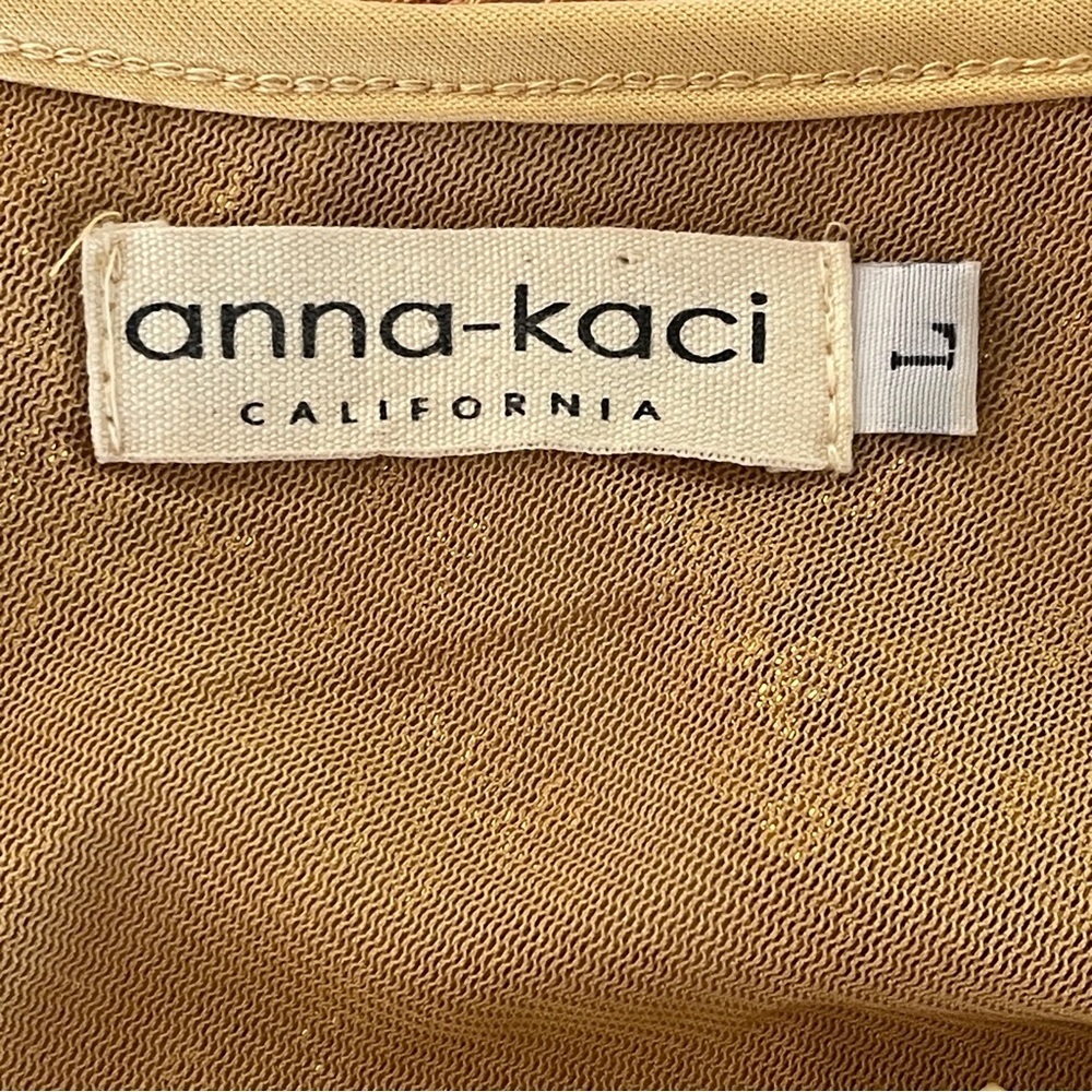 Anna Kaci Elegant Gold Fringe Dress size L - Picture 6 of 6